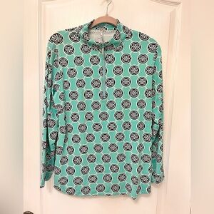 Lulu-B Mint Green and Black Long Sleeve Top